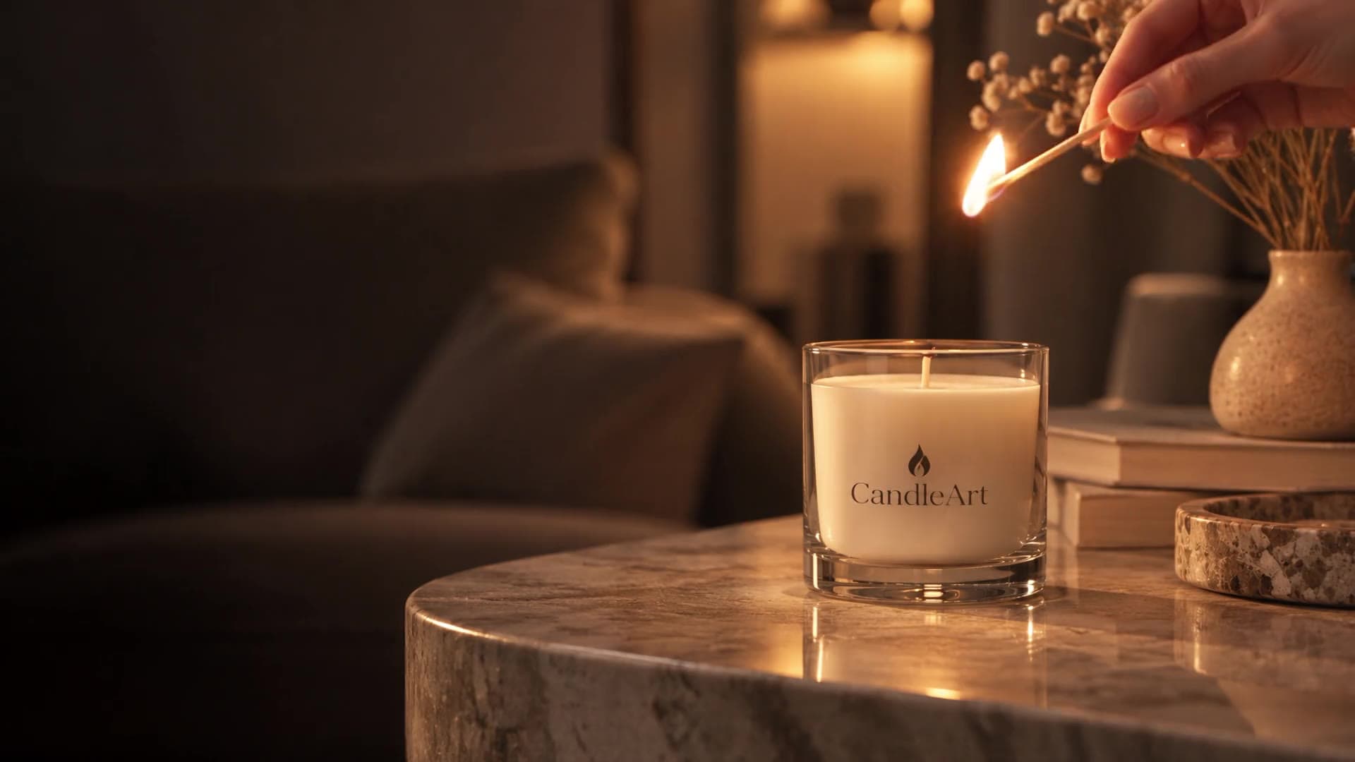 Handmade CandleArt soy candle