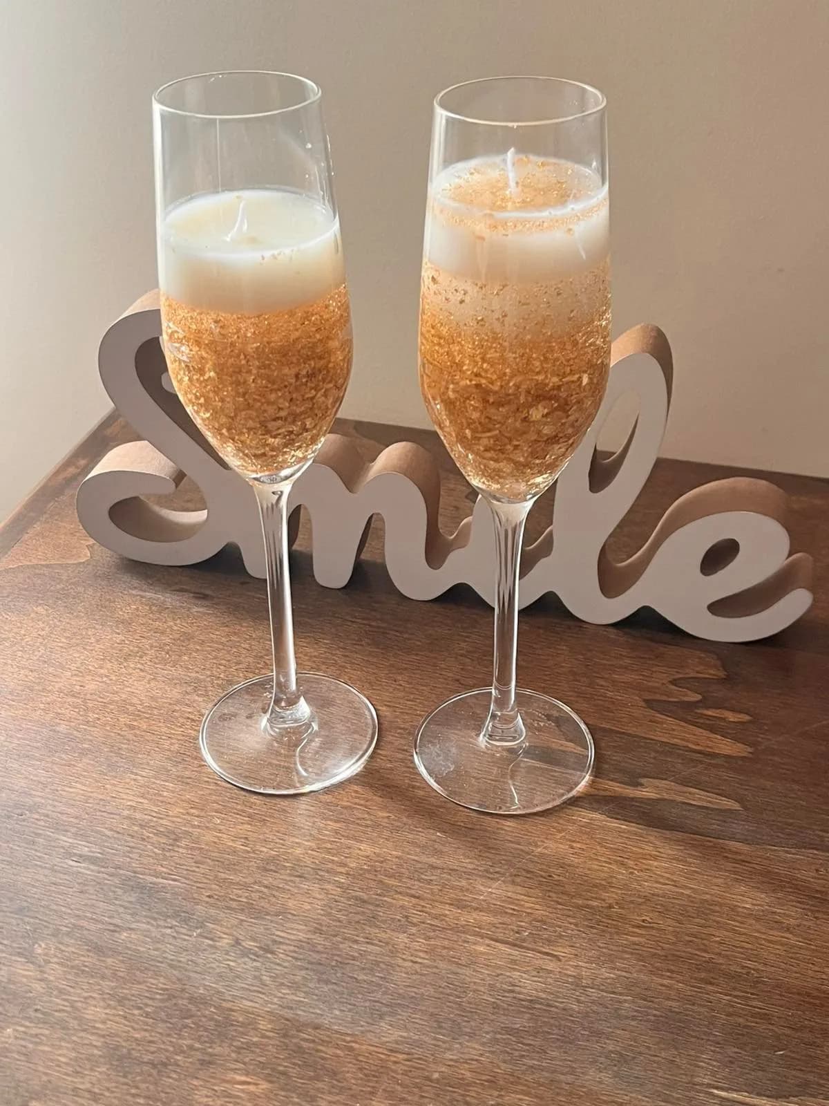 Christmas Candle Champagne