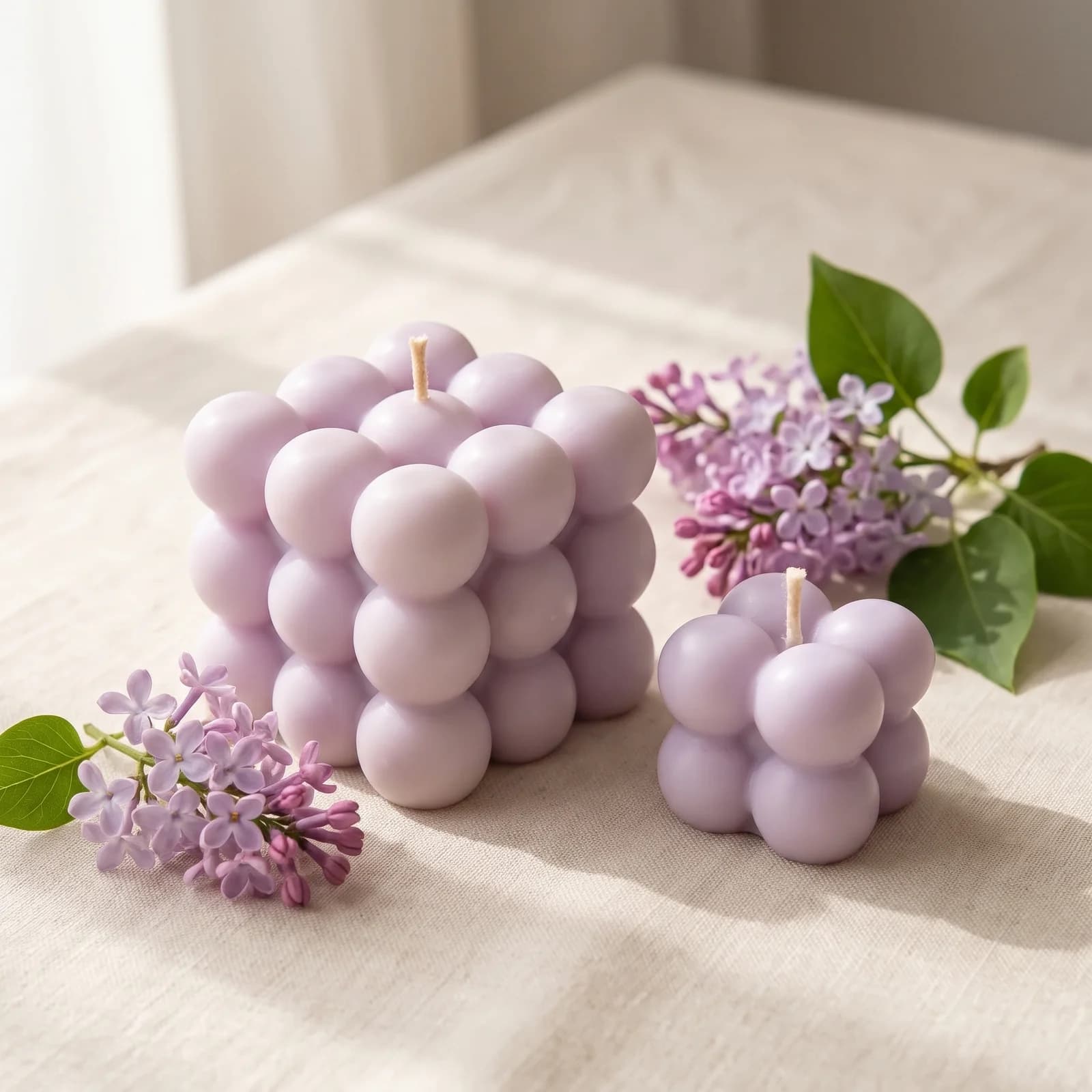 Lilac Bubble Candle